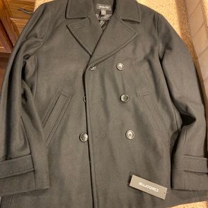 Claiborne Men’s Black Peacoat